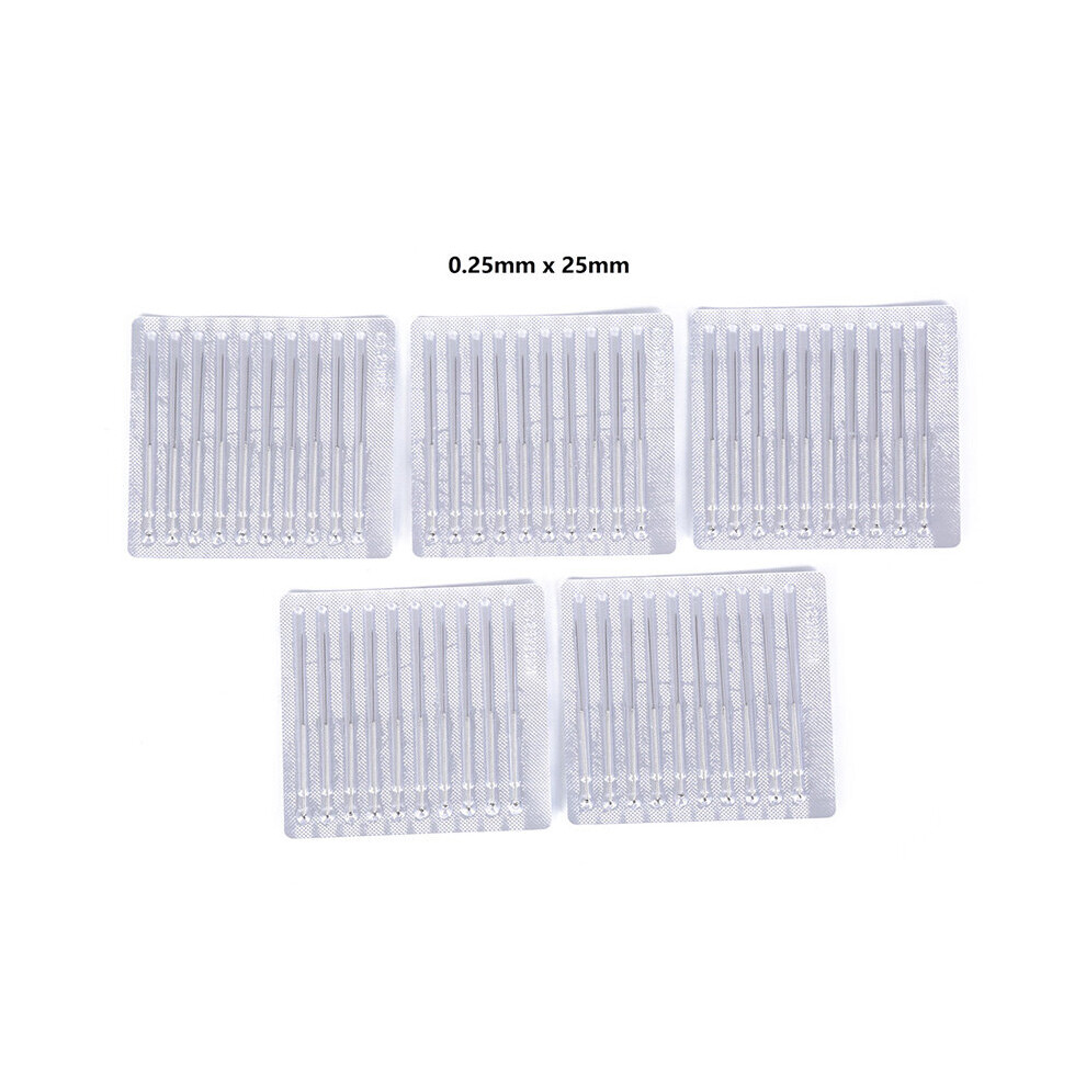 Dechoicelife (A-25S) 50Pcs Acupuncture Needles Disposable Sterile Acupuncture Needle Sterile Acupuntura Asepsis Aluminum Foil Packing