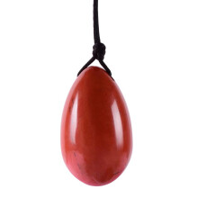(a-1 pcs 40x25 mm) Yoni Egg Natural Jasper Egg Set Drill Red Stone Crystal Wand Mineral Ball Kegel Exercise Pelvic Floor Muscle Vagina Woman Care