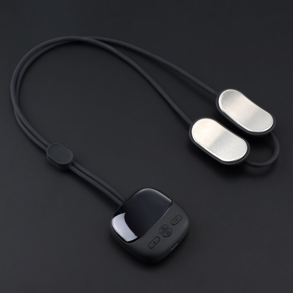 Dechoicelife Black (A-) Microcurrent Cervical Spine Massager Smart Tens Ems Portable Hot Compress Shoulder And Neck Massager Muscle Stimulator Relax