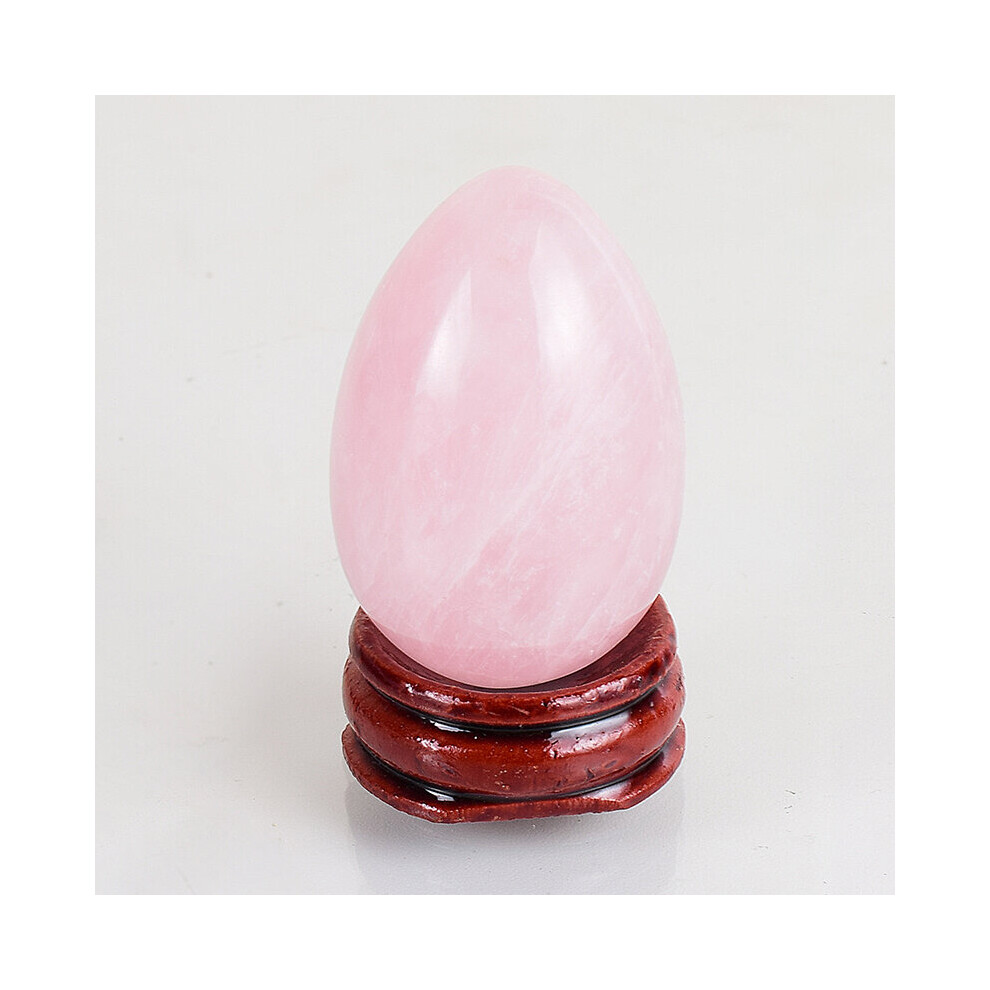 Dechoicelife (A-45X30 Mm) Original Rose Quartz Yoni Egg Undrilled 3 Pcs Massage Egg Set Pelvic Floor Muscle Training Vaginal Kegel Exercise Natural Stone