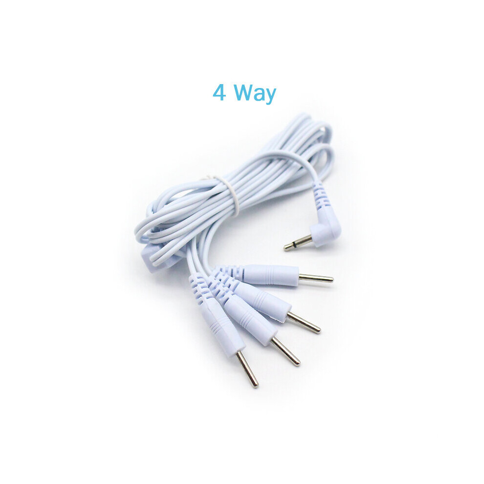 (a-4 way 2.5mm) 2 Pins 4 Pins Electrotherapy Electrode Lead Wires Cable for Tens Massager 2.5mm Connection Massage Stimulator 2.5mm Plug-image-OPC-PC9PN6B-NEW