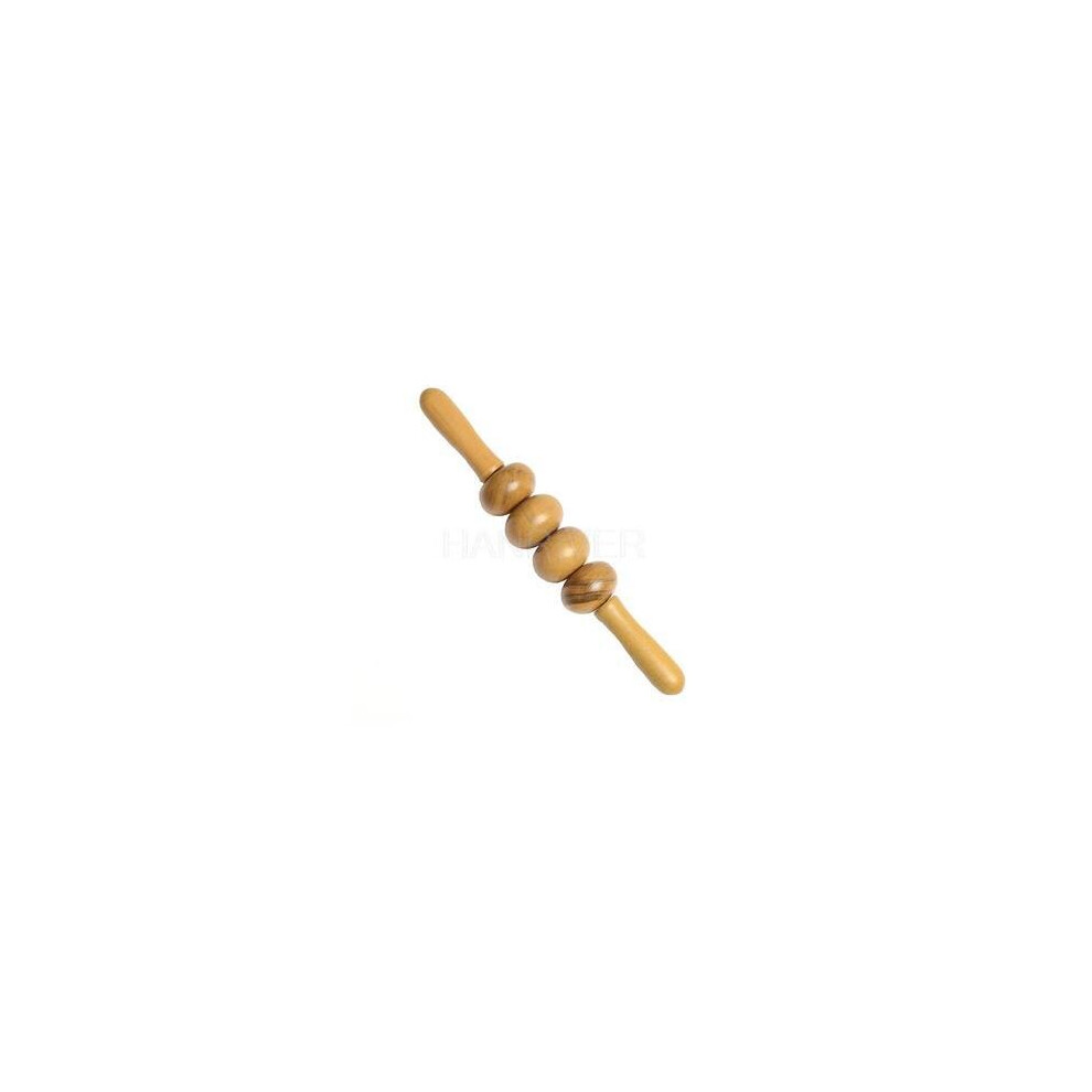 Dechoicelife (A-J) Meridian Yoga Stick Body Massager Stomach Back Waist Neck Leg Massage Stick Wooden Roller Massage Hammer