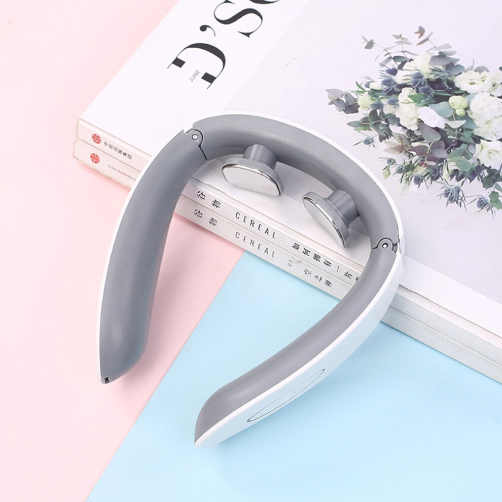 Dechoicelife (A-2 Breathing Lights) Ems Electric Neck Massager Cervical Massager Tens Pulse Neck Massage Neck Pain Relief Heating Therapy Lymphatic Massager Relax