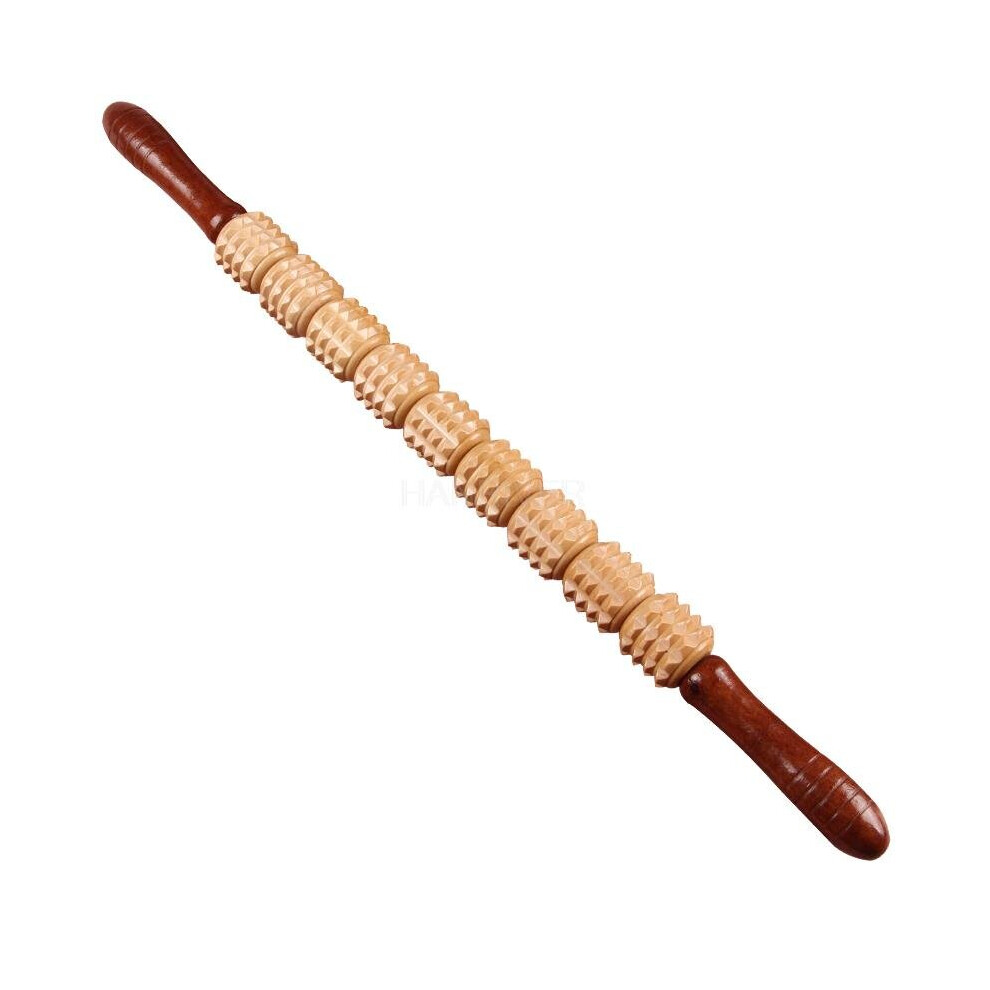 Dechoicelife (A-G) Meridian Yoga Stick Body Massager Stomach Back Waist Neck Leg Massage Stick Wooden Roller Massage Hammer