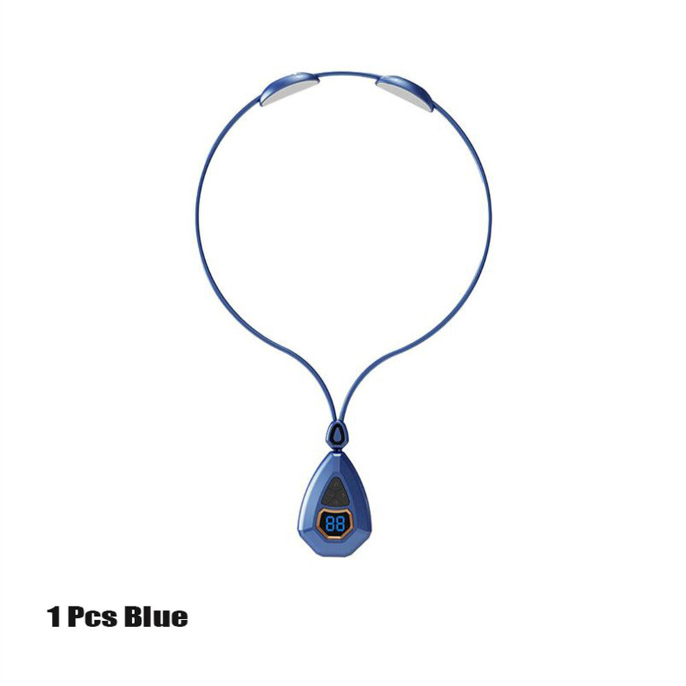 Dechoicelife Blue (A-1Pcs ) Ems Electric Cervical Massager Neck Massage Apparatus Low Frequency Pulse Relaxing 5 Modes Heating Pain And Relief Myostimulator