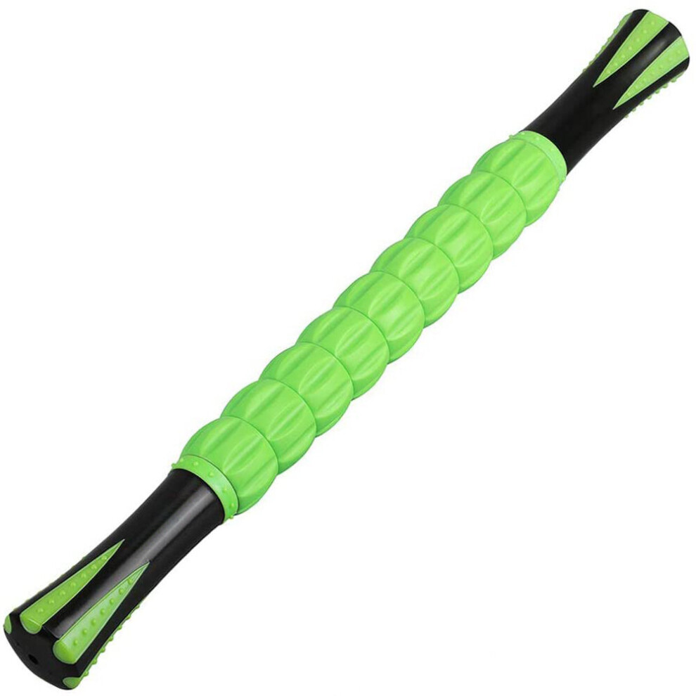 Dechoicelife Green (A-) Muscle Massage Roller Stick For Athletes, Back Leg Muscle Massager For Reducing Soreness, Loosing Tightness, And Soothing Cramps