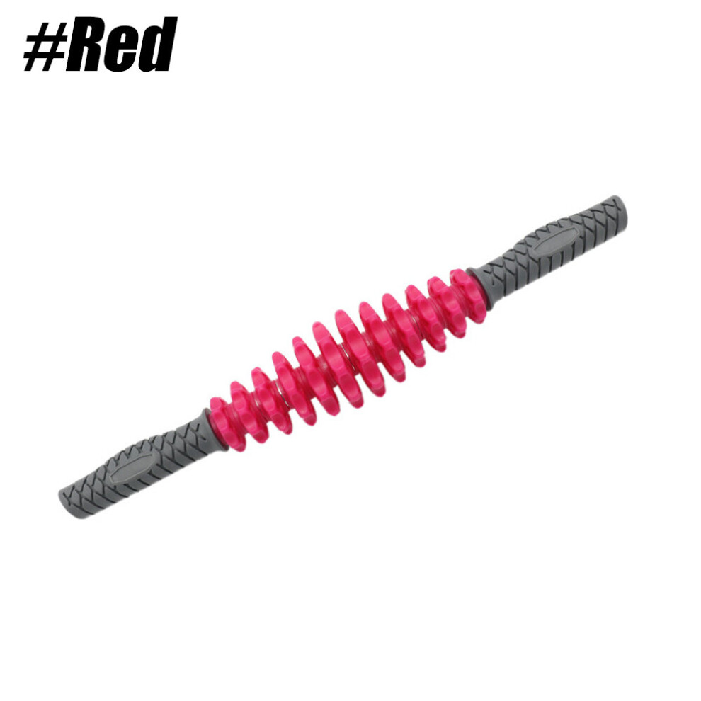 Dechoicelife (A-Red) Tcare 1 Pc Massage Roller Stick, Cellulite Massager, Adjustable Gear Therapy Muscle Roller For Back, Fascia, Legs, Foot, Neck