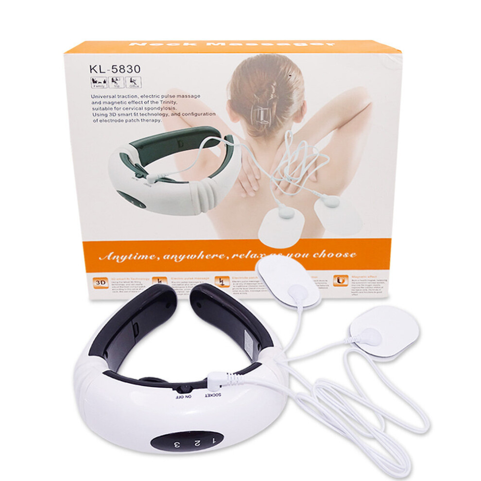 Dechoicelife Electric Neck Massager Pulse Back Far Infrared Heating Pain Relief Relaxation Tool Intelligent Cervical Massage Health Care