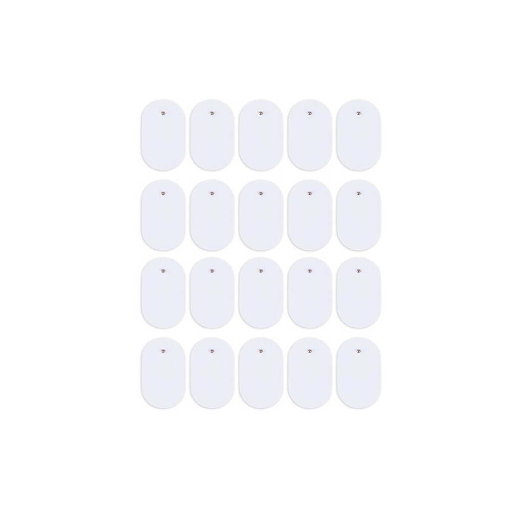 Dechoicelife (A-20Pcs(10Pair)6X4cm) Tens Unit Ems Muscle Stimulator Electrodes Pads Physiotherapy Accessories Low Frequency Massager Replacement Patch Ems Tens Pad