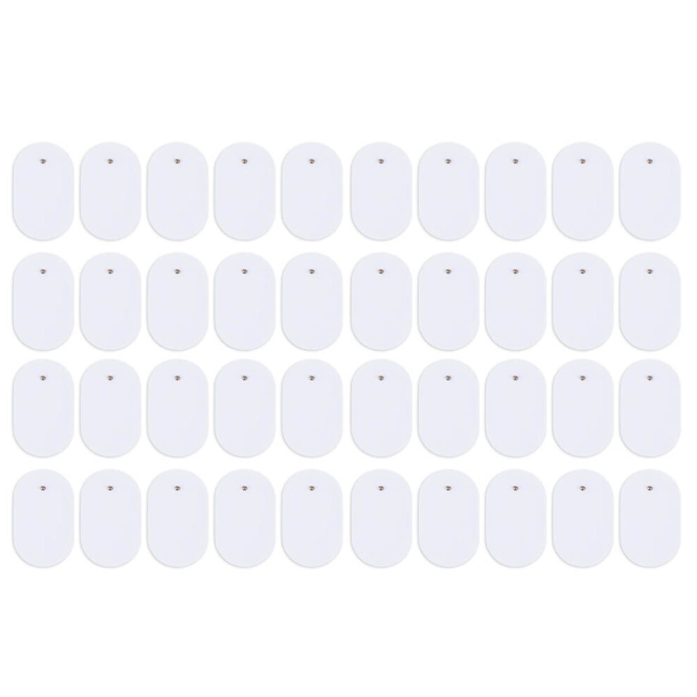 Dechoicelife (A-40Pcs(20 Pair)6X4cm) Tens Unit Ems Muscle Stimulator Electrodes Pads Physiotherapy Accessories Low Frequency Massager Replacement Patch Ems Tens Pa