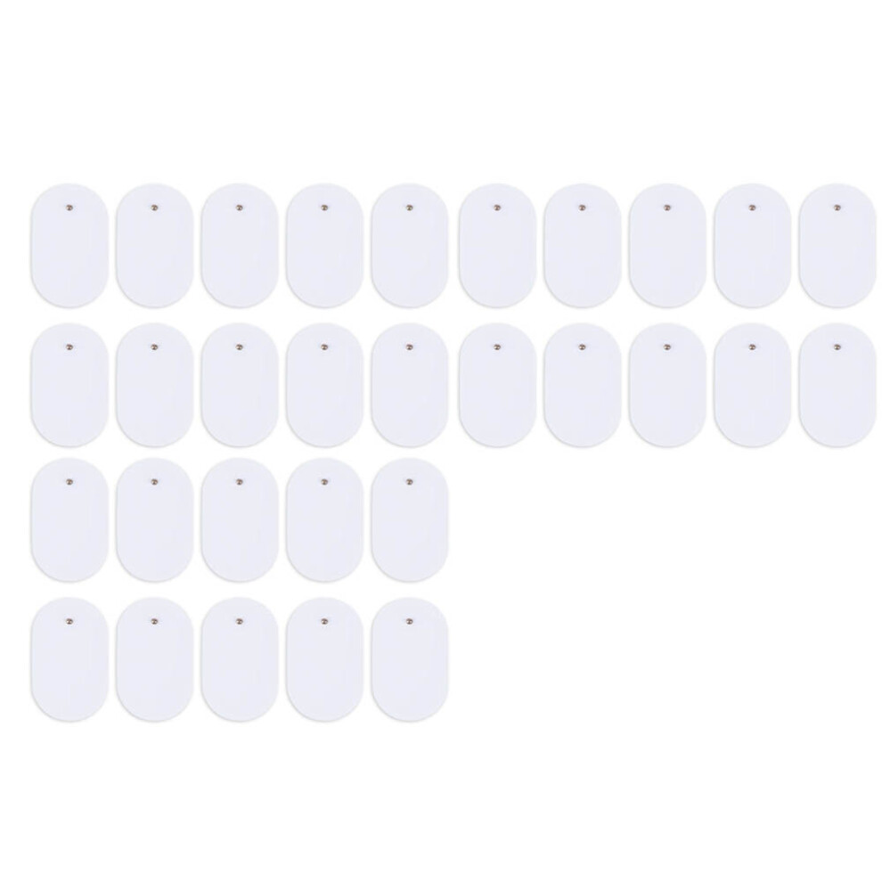Dechoicelife (A-30Pcs(15 Pair)6X4cm) Tens Unit Ems Muscle Stimulator Electrodes Pads Physiotherapy Accessories Low Frequency Massager Replacement Patch Ems Tens Pa