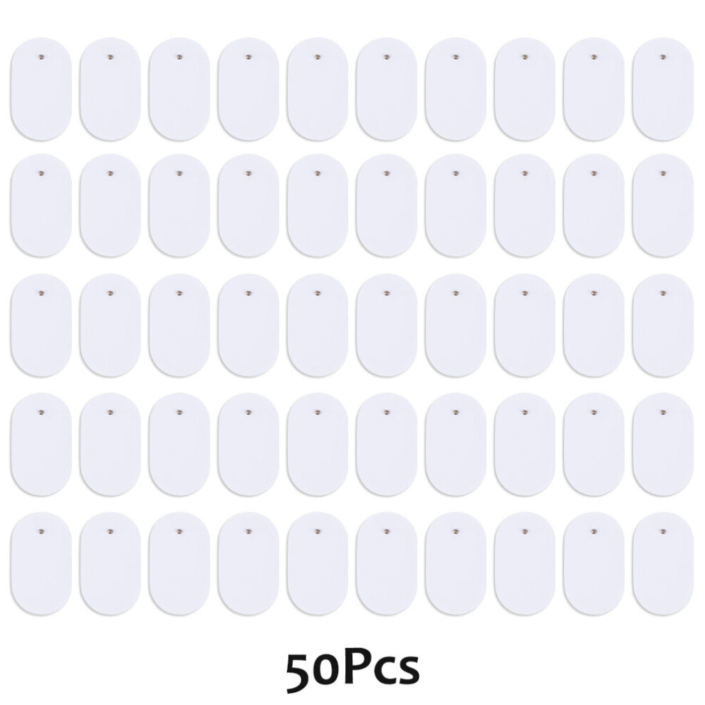 Dechoicelife (A-50Pcs(25 Pair)6X4cm) Tens Unit Ems Muscle Stimulator Electrodes Pads Physiotherapy Accessories Low Frequency Massager Replacement Patch Ems Tens Pa