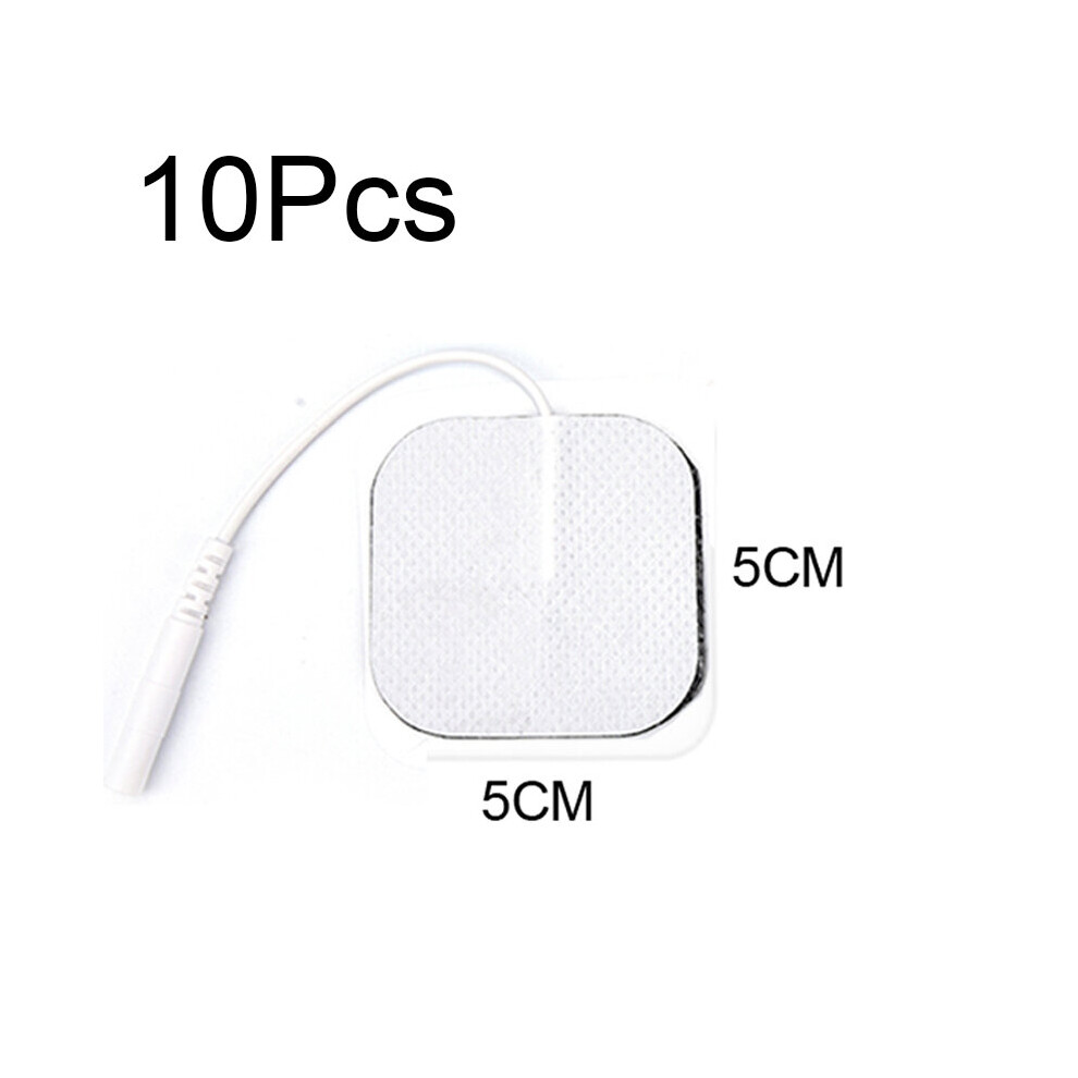 Dechoicelife (A-10Pcs With Port) 10Pcs Replacement Pads Electrode Pads For Most Tens Acupuncture Digital Therapy Machine Massager Tool Replacement Electrodes