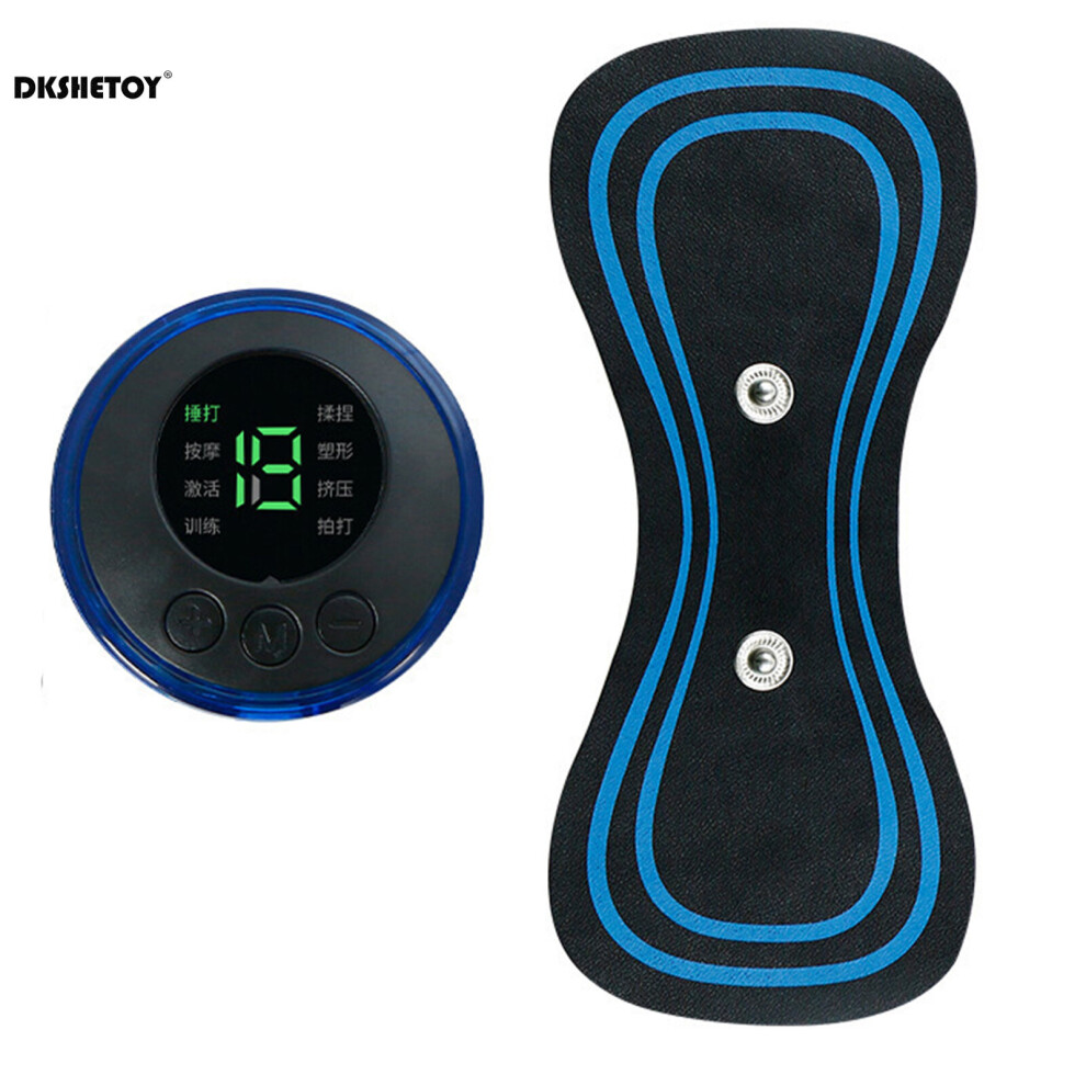 Dechoicelife (A-Massager With Patch) Ems Neck Massage Electric Massager Remote Controller Cervical Neck Back Patch 8 Mode Pulse Muscle Stimulator Relief Pain Relax