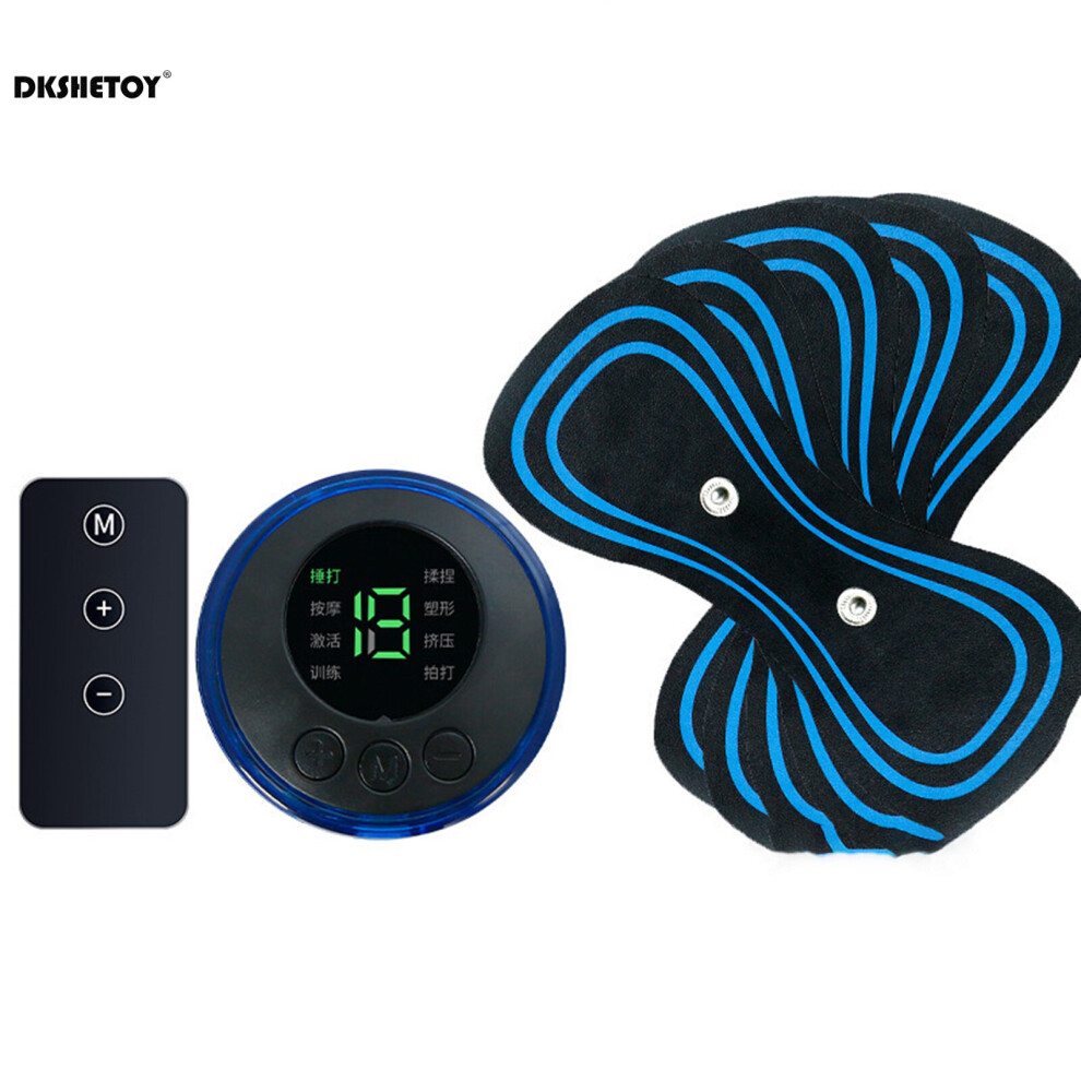 Dechoicelife (A-Massager 3 Patch) Ems Neck Massage Electric Massager Remote Controller Cervical Neck Back Patch 8 Mode Pulse Muscle Stimulator Relief Pain Relax
