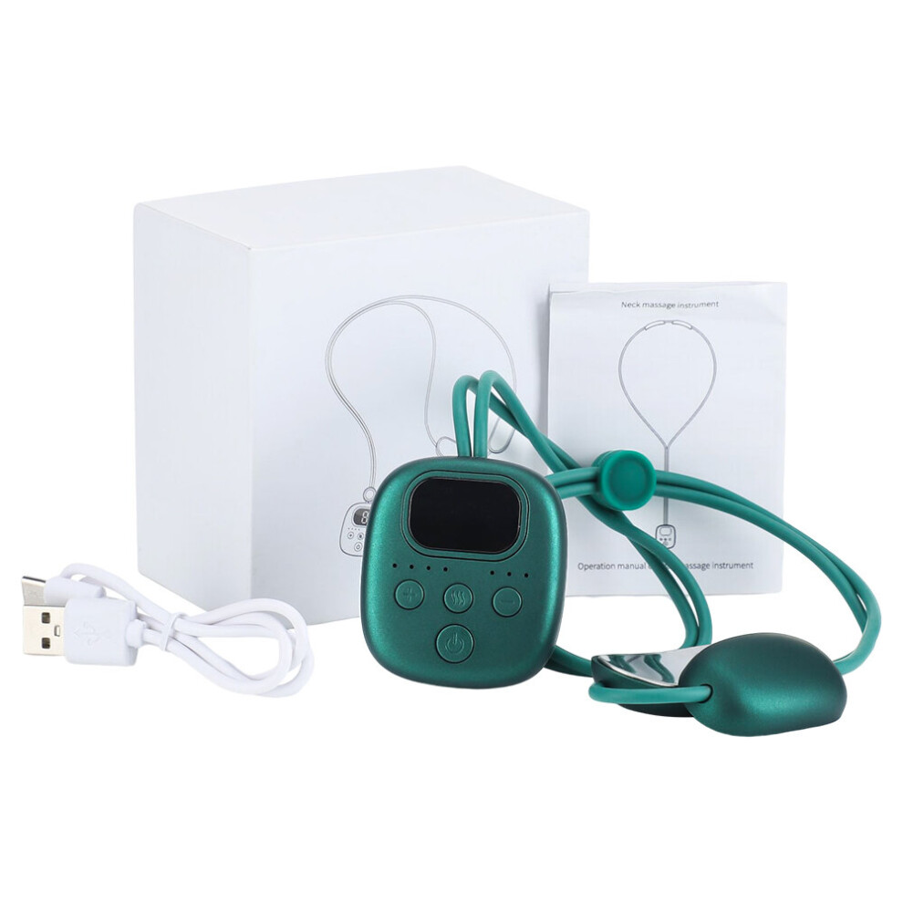Dechoicelife Smart Hanging Neck Massager Heating Tens Ems Pulse Necklace Cervical Shoulder Spine Kneading Low Frequency Relaxtion Massagers