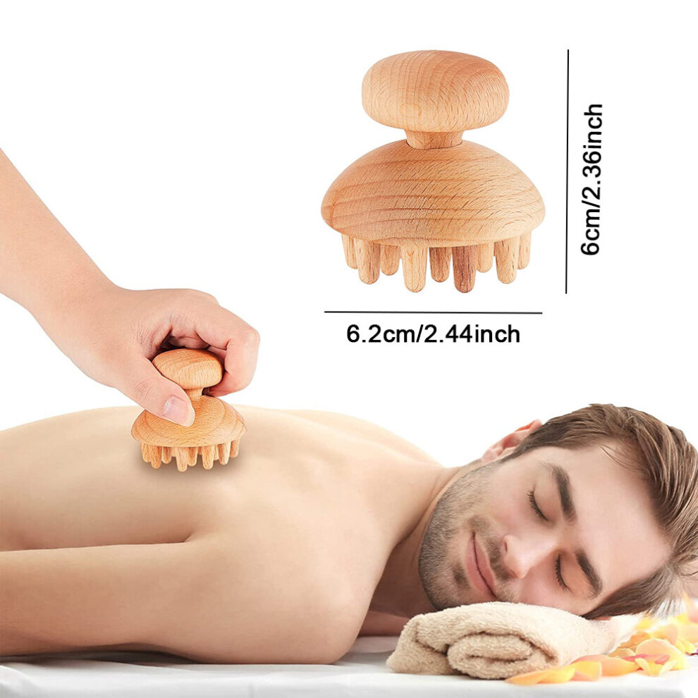 Dechoicelife (A-Style D) Handheld Body Wooden Massage Roller Anti Cellulite Massager Wood Therapy Massage Tools For Lymphatic Drainage Muscle Relaxation