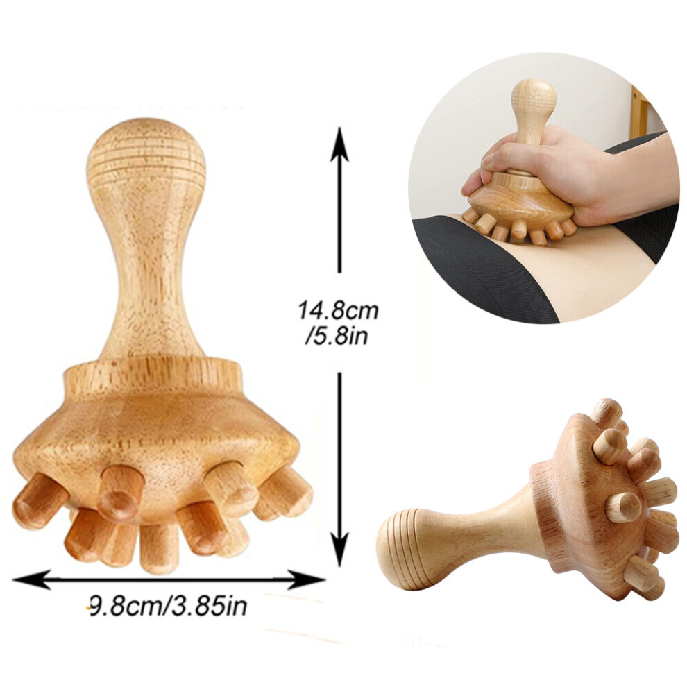 Dechoicelife (A-4) Wooden Handheld Massage Cup,Wooden Swedish Cup, Lymphatic Drainage Massage Tool,For Body Sculpting Anti-Cellulite Gua Sha