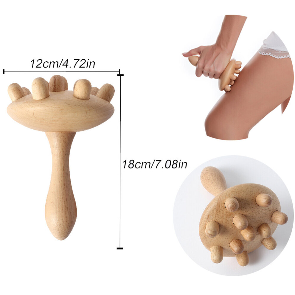 Dechoicelife (A-5) Wooden Handheld Massage Cup,Wooden Swedish Cup, Lymphatic Drainage Massage Tool,For Body Sculpting Anti-Cellulite Gua Sha