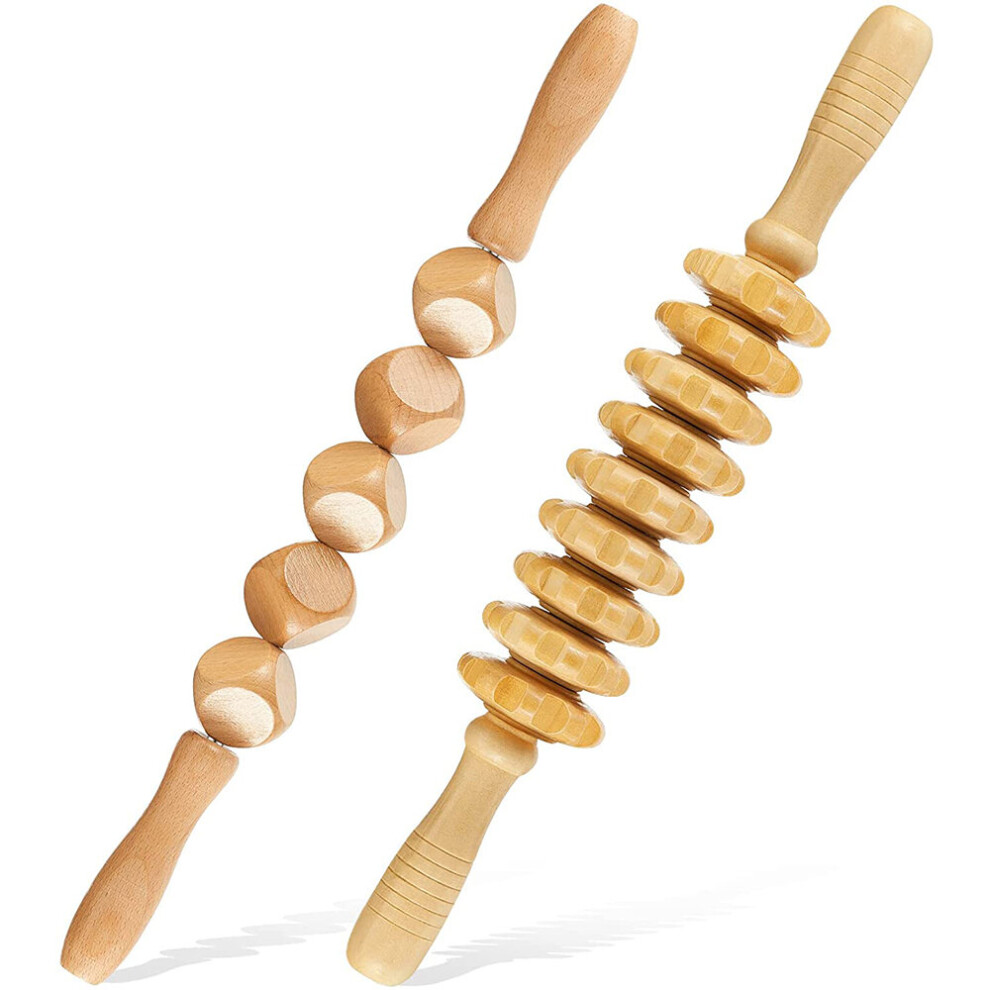 Dechoicelife (A-Auburn) 1 Set Lymphatic Drainage Tool, Wood Therapy Massage Tools Maderoterapia Kit, Anti Cellulite Massager Maderoterapia Colombiana
