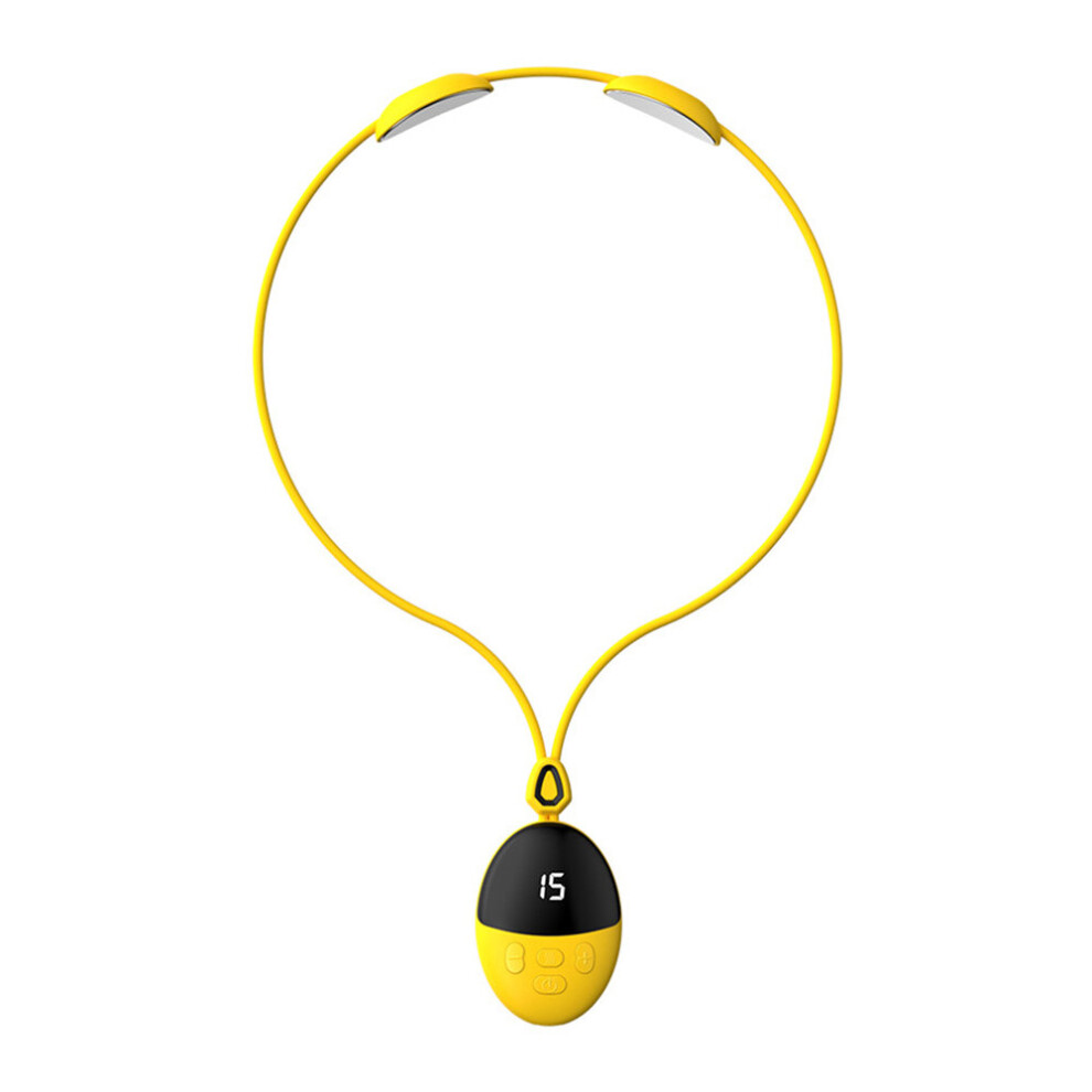 Dechoicelife Yellow (A-) Usb Hanging Cervical Spine Massager Ems Pulse For Shoulder And Neck Acupoint Deep Tissue Muscle Stimulator Heated Low Frequency