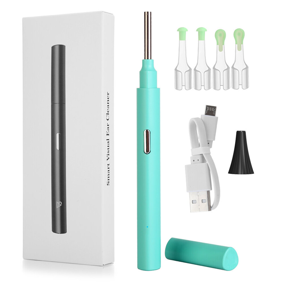 Dechoicelife Green (A-) Earwax Removal Ear Pick Stick Wireless Otoscope 3.9Mm Visible Endoscope Electric Scoop Earpick Massager Tool For Iphone Android