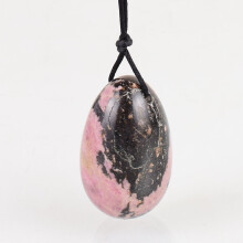(a-40x25 mm) Jade Egg Set Drill Natural Rhodonite Yoni Egg Mineral Quartz Healing Massage Ball Kegel Exercise Pelvic Floor Muscle For Women