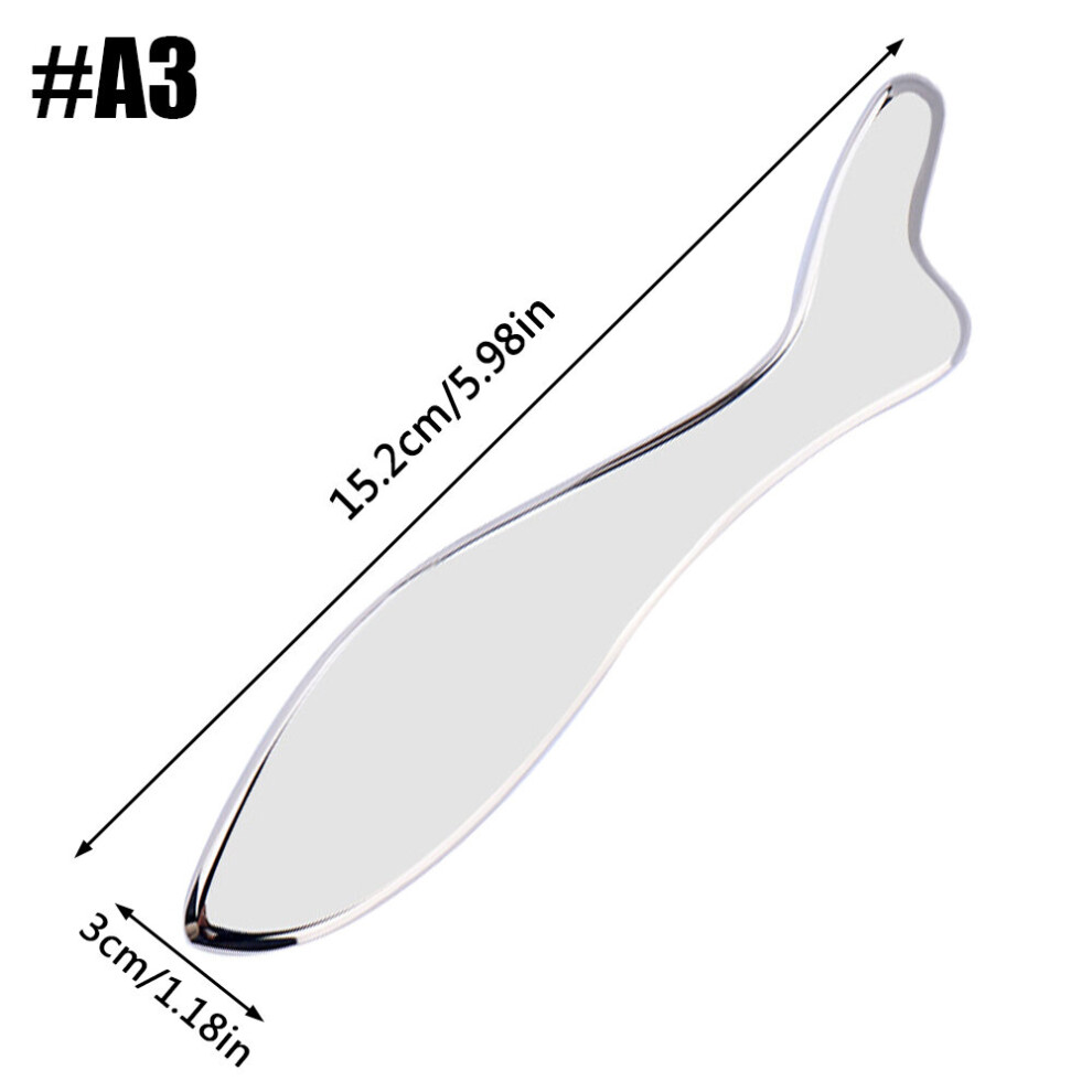 Dechoicelife (A-A3) Stainless Steel Scraping Massage Tools Muscle Scraper Metal Massage Tools Scraping Massage Board For Sore Muscle Relief Massager