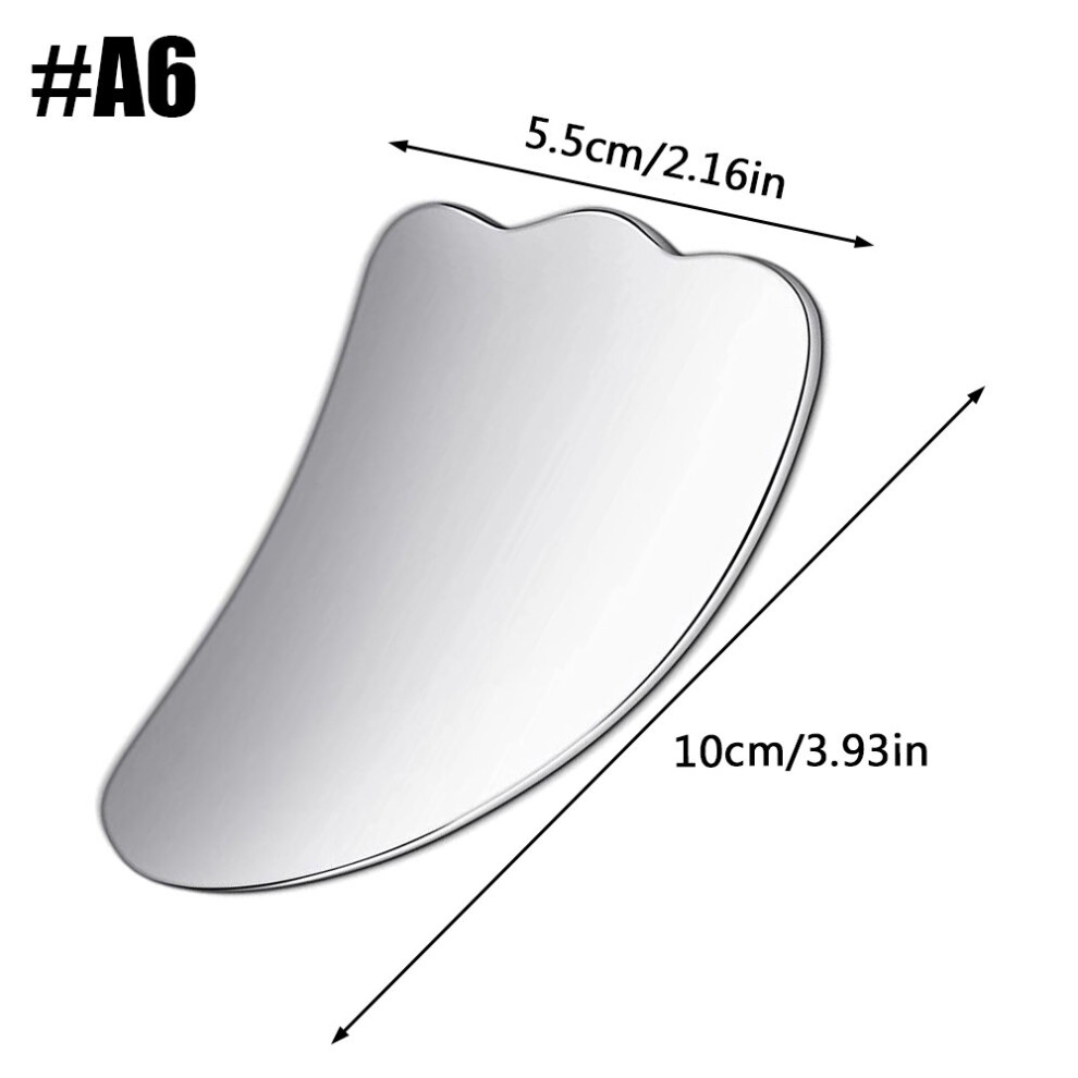 Dechoicelife (A-A6) Stainless Steel Scraping Massage Tools Muscle Scraper Metal Massage Tools Scraping Massage Board For Sore Muscle Relief Massager