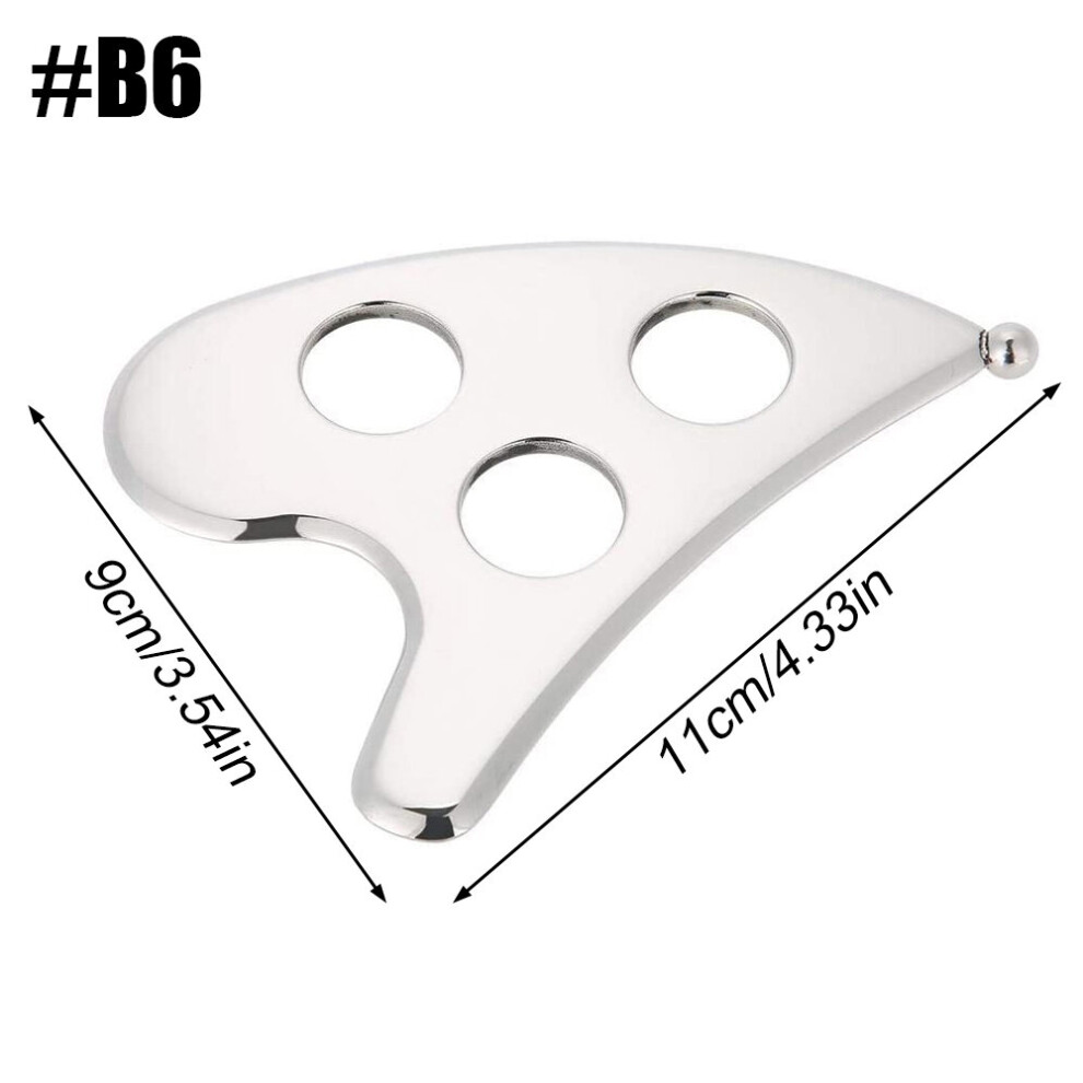 Dechoicelife (A-B6) Stainless Steel Scraping Massage Tools Muscle Scraper Metal Massage Tools Scraping Massage Board For Sore Muscle Relief Massager