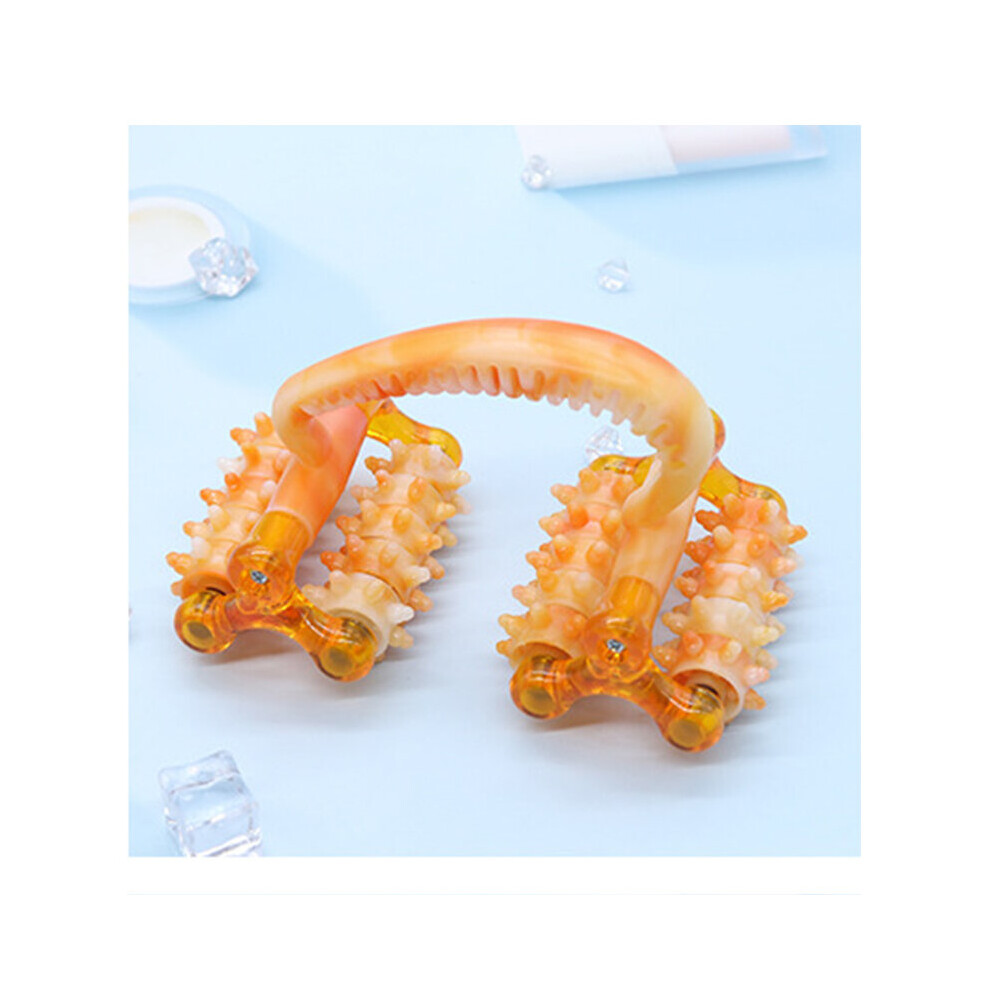 Dechoicelife Orange (A-) Muscle Massage Roller Blood Flow Increaser Fascia Anti Cellulite Roller Fat Blasting Release Deep Tissue Myofascial Release Tool