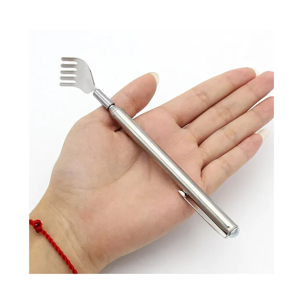 Dechoicelife Stainless Steel Back Massage Telescopic Anti Itch Claw Massager Adjustable Back Scratcher Back Massage For Elders Tickle Stick
