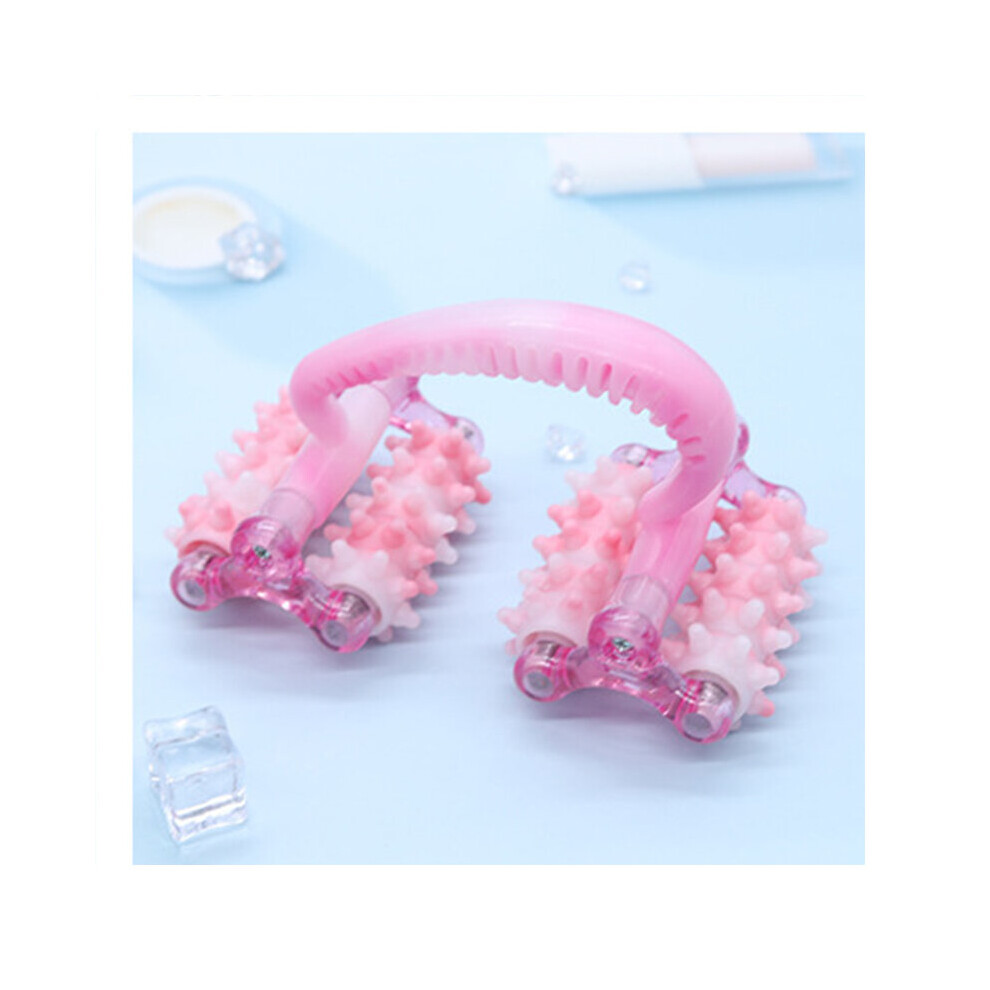 Dechoicelife Pink (A-) Muscle Massage Roller Blood Flow Increaser Fascia Anti Cellulite Roller Fat Blasting Release Deep Tissue Myofascial Release Tool