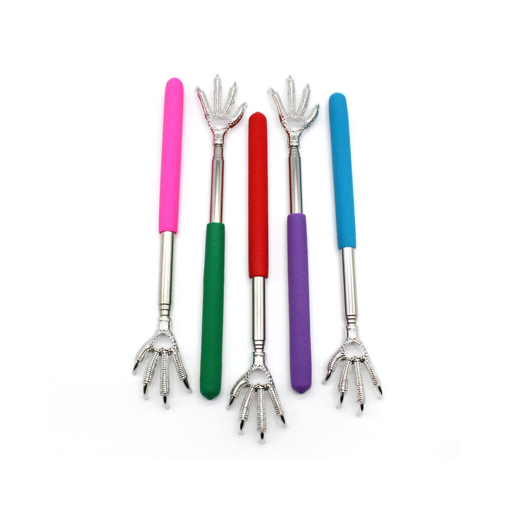 Dechoicelife Red (A-) Eagle Claw Stainless Steel Telescopic Portable Adjustable Massage Pen Cliptelescopic Back Scratcher Itch Scratch Body Massager
