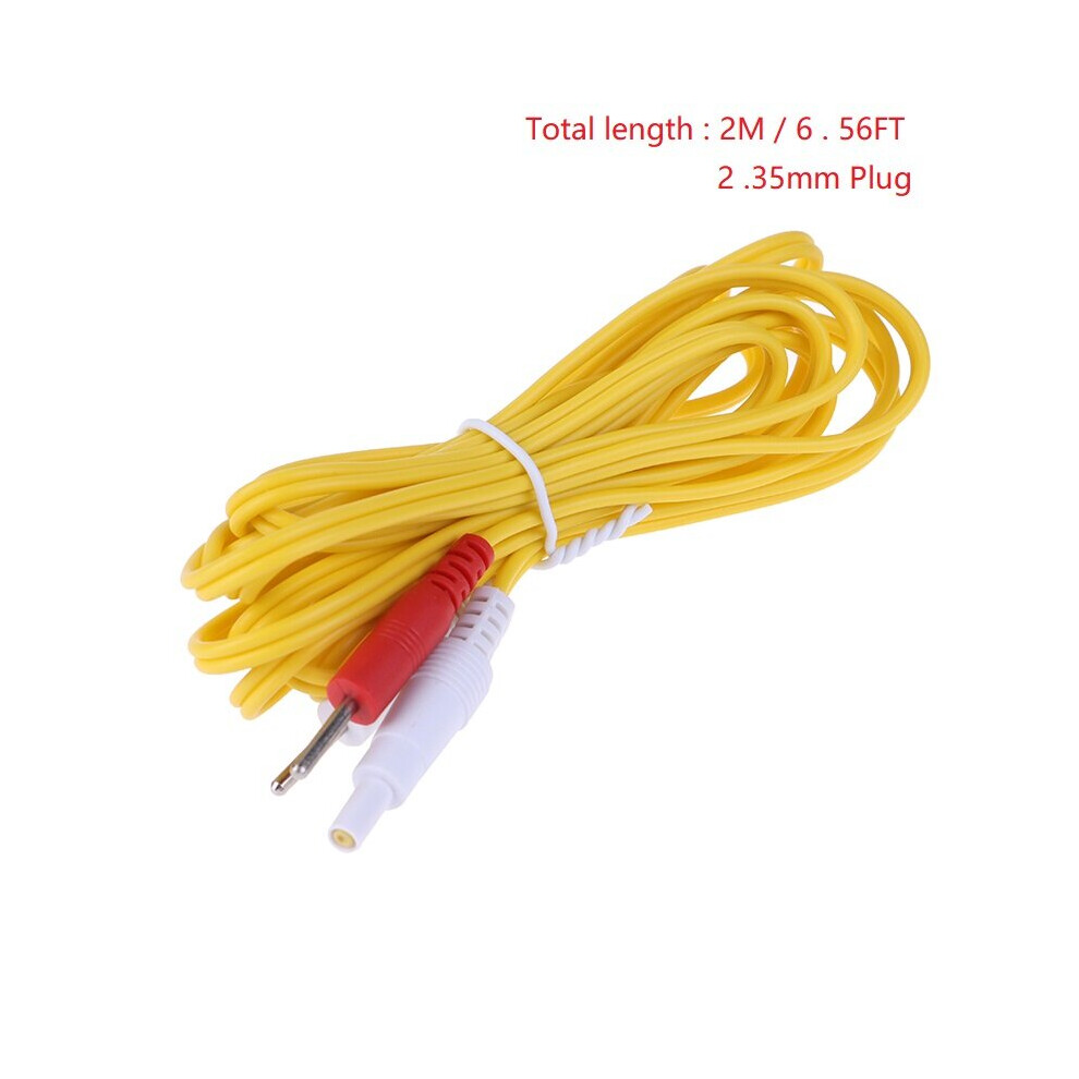 (A-Silver) Electrode Lead Wire 2.5Mm 4 Button Connecting Cables For Digital Tens Therapy Machine Massager Electrode Wire Plug Connect Cable 4856239347197