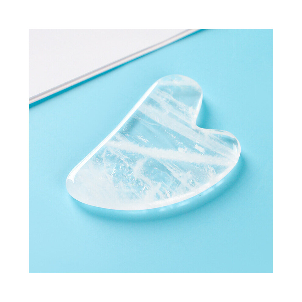 Dechoicelife (A-White Crystal) Massage Gouache Scraper For Face Massager Gua Sha Massager Head Back Scraper Gouache Guasha Massage Tool Stone Gua Sha Scraper