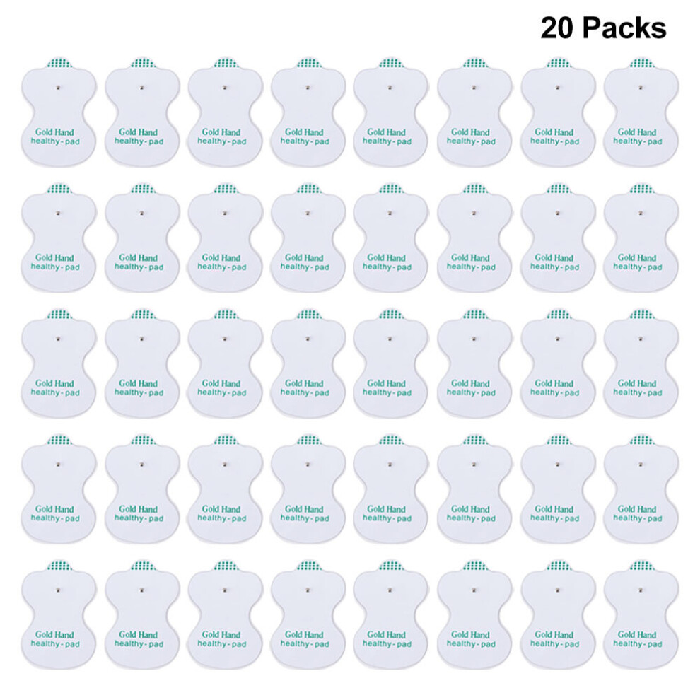 Dechoicelife (A-20 Pair(40Pc)-7.7X5c) Tens Electrodes Pads Self-Adhesive Ems Muscle Stimulator Physiotherapy Accessories Body Massager Patches Electrode Stickers