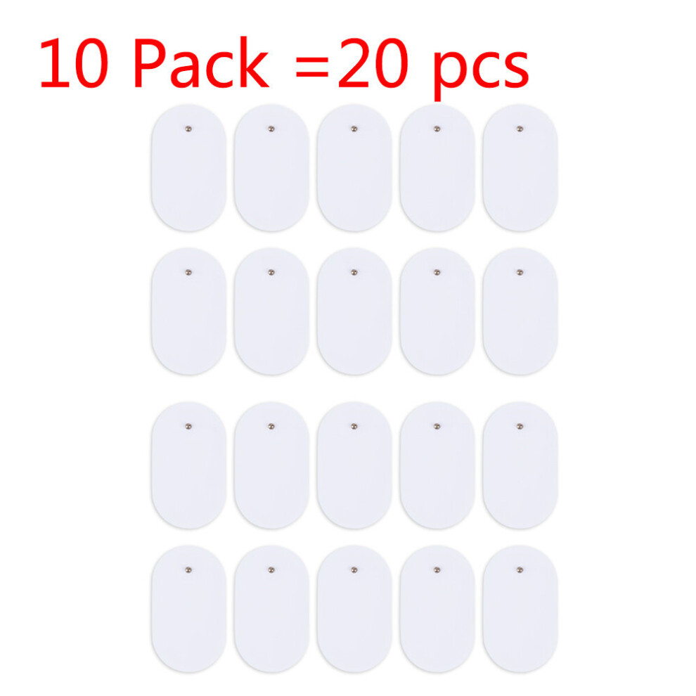 Dechoicelife (A-10Pair(20Pc)-6.8X4.4) Tens Electrodes Pads Self-Adhesive Ems Muscle Stimulator Physiotherapy Accessories Body Massager Patches Electrode Stickers
