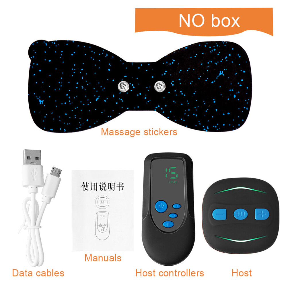 Dechoicelife (A-Blue No Box 1P) Smart Electric Neck Massager Patch Ems Neck Remote Control Cervical Pulse Muscle Stimulator Acupuncture Relief Pain Massage