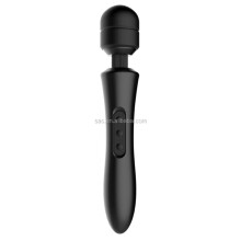 (a-Black Flat Head-A) Cordless Handheld Vibrator Powerful 20 Speed Vibration Electric USB Rechargeable Wand Massager for Therapeutic Massage
