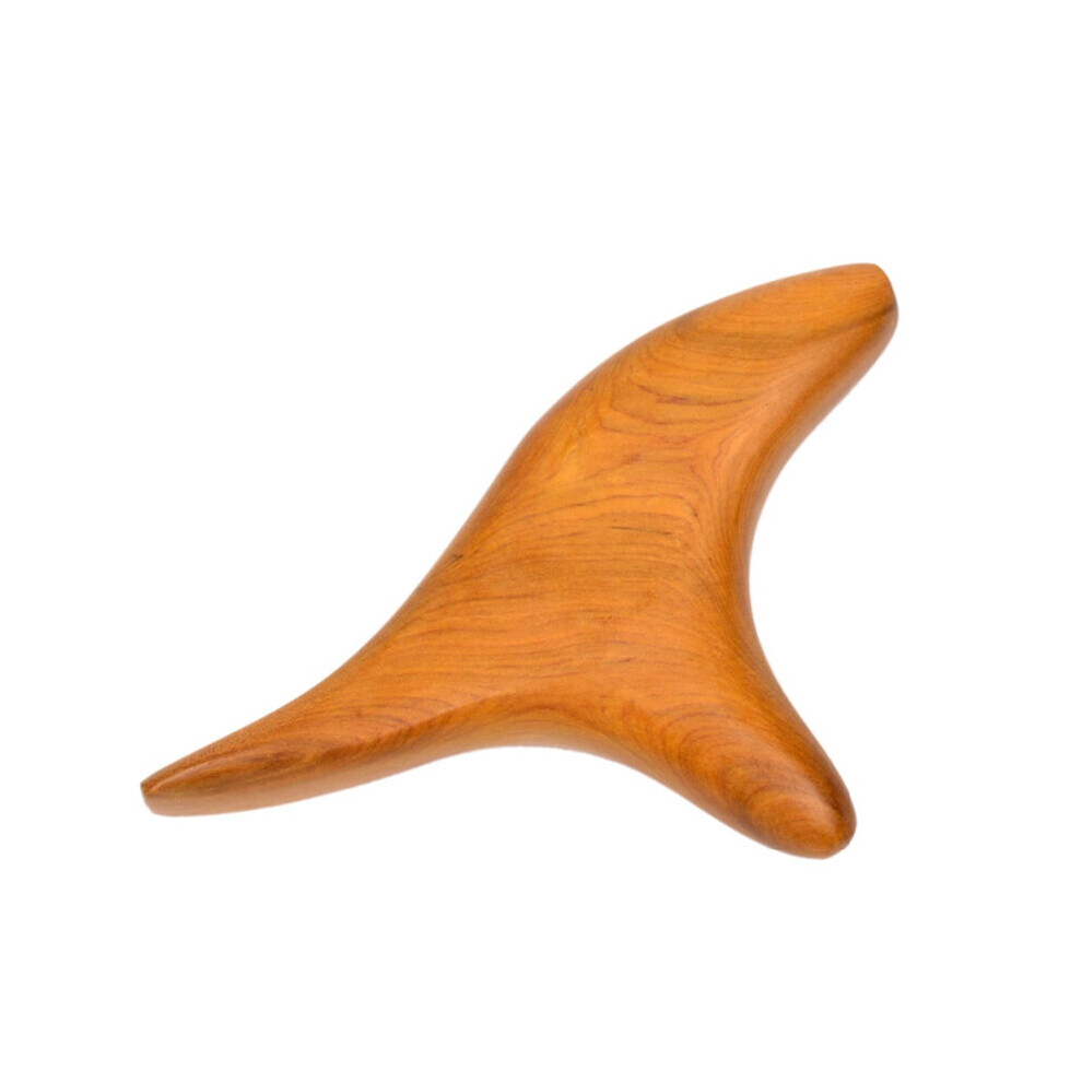 Dechoicelife (A-As Pic) Triangle Trigeminal Body Massager Relax Fragrant Wood Neck Shiatsu Reflexology Wooden Spa Therapy Massage Forblood Circulation