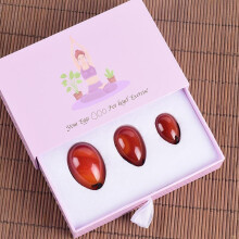 (a-3 pcs set) Natural Agate Yoni Egg Set Gift Boxes Carnelian Ball Massage Tools Kegel Muscle Exerciser Health Crystal Massager Quartz Stone