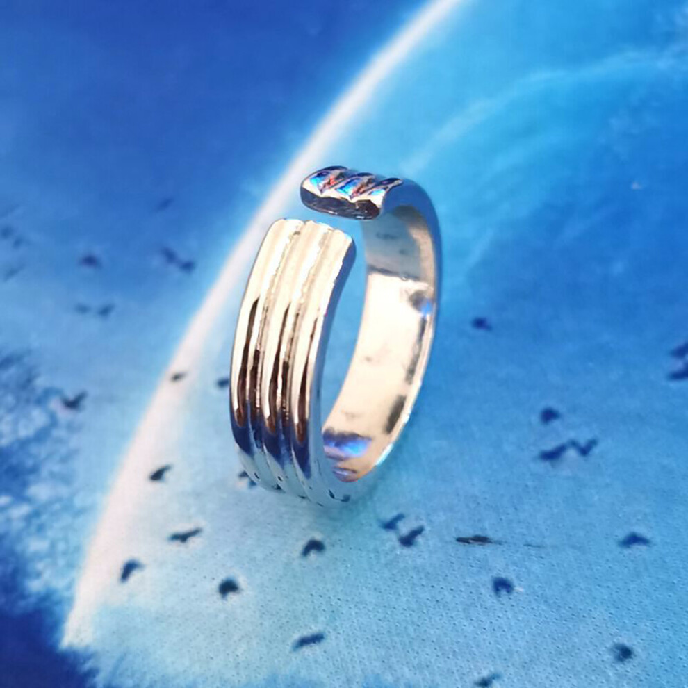 Dechoicelife (A-Silver Textures) Acupressure Anti Snore Ring Treatment Reflexology Anti Snoring Apnea Sleeping Aid Device Weight Loss Slimming Body Care
