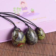 (a-3 pcs and box) Yoni Eggs Set Massage Egg Natural Blooded Jasper Ball kegel Exercise Tools Health Vaginal Muscle Crystal Healing Stone Gift Box