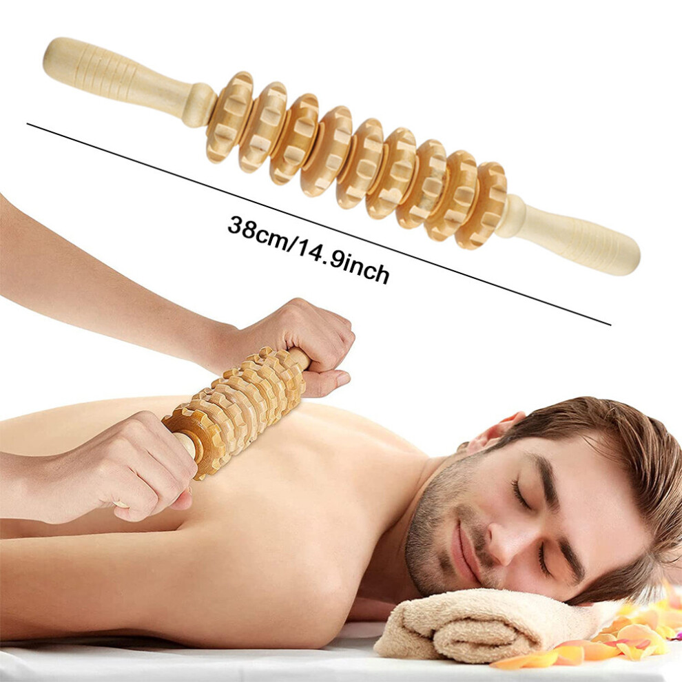Dechoicelife (A-Style A) Nature Wooden Massage Roller Stick Manual Wood Therapy Massager For Anti Cellulite, Lymphatic Drainage, Relief Muscle Tension
