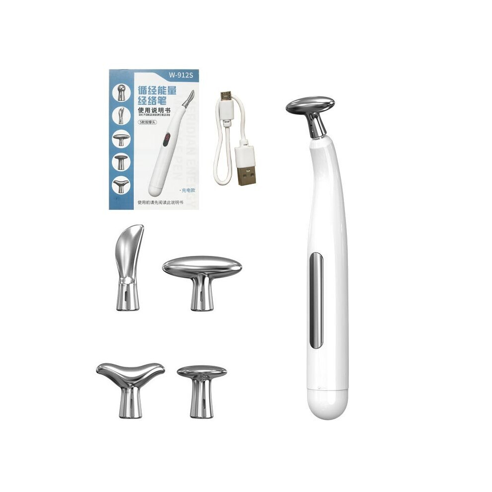 Dechoicelife (A-Usb) Electronic Acupuncture Pen Point Massager Electric Meridians Laser Therapy Heal Massage Pen Meridian Energy Pen Pain Relief Tool