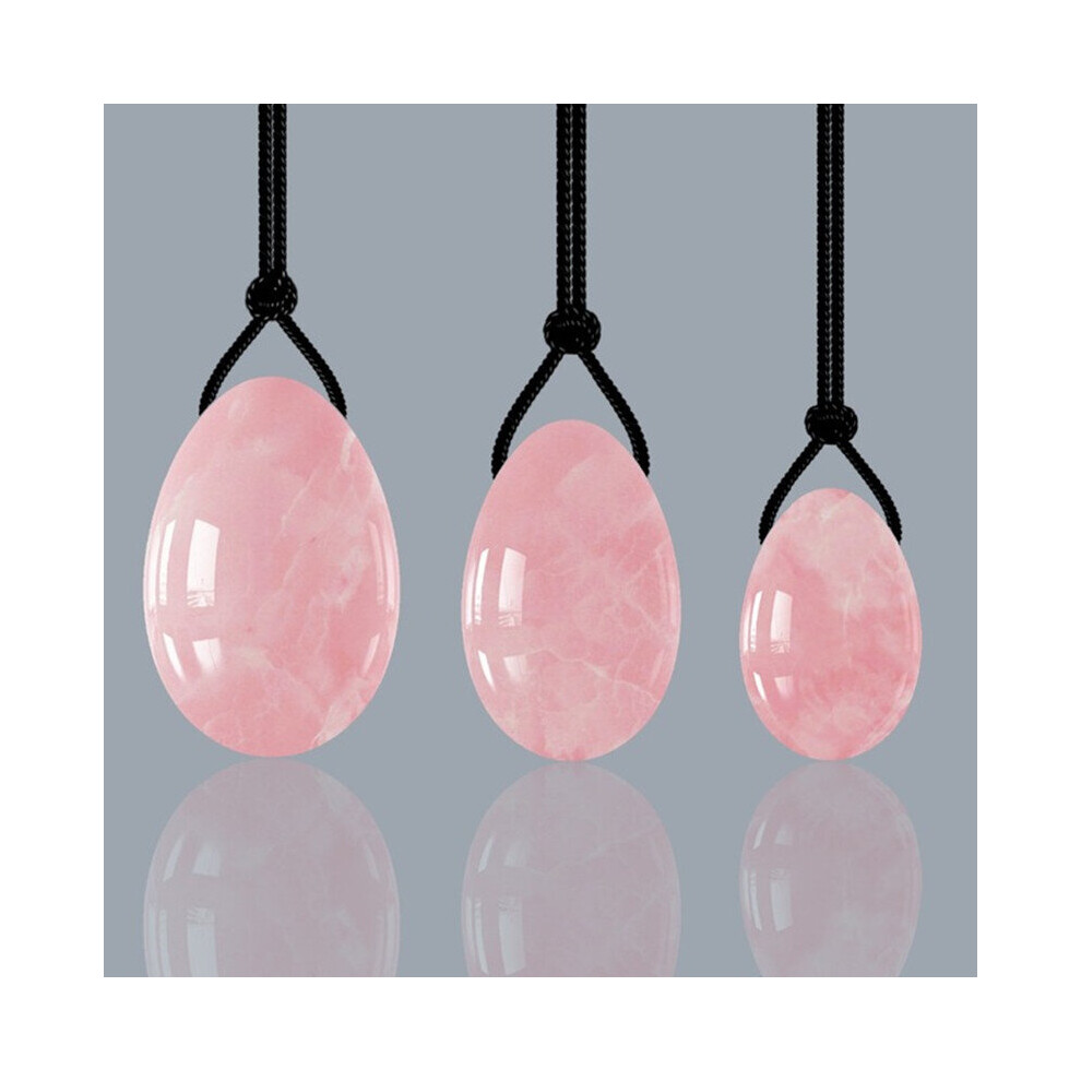 Dechoicelife Pink (A- Egg) Natural Jade Egg Vaginal Balls Yoni Egg Set Yoni Wand Vaginal Tightening Massage Ball Kegel Balls Vagina Muscle Kegel Exerciser