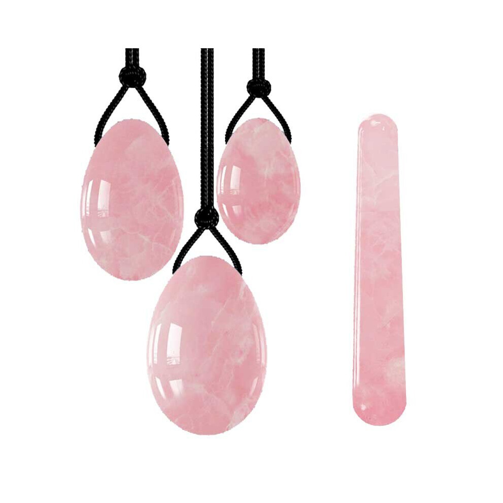 Dechoicelife Pink (A- Set) Natural Jade Egg Vaginal Balls Yoni Egg Set Yoni Wand Vaginal Tightening Massage Ball Kegel Balls Vagina Muscle Kegel Exerciser