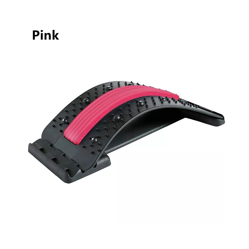 Dechoicelife Pink (A-) Magnetic Back Massage Muscle Relax Stretcher Posture Therapy Corrector Back Stretch Spine Stretcher Lumbar Support Pain Relief