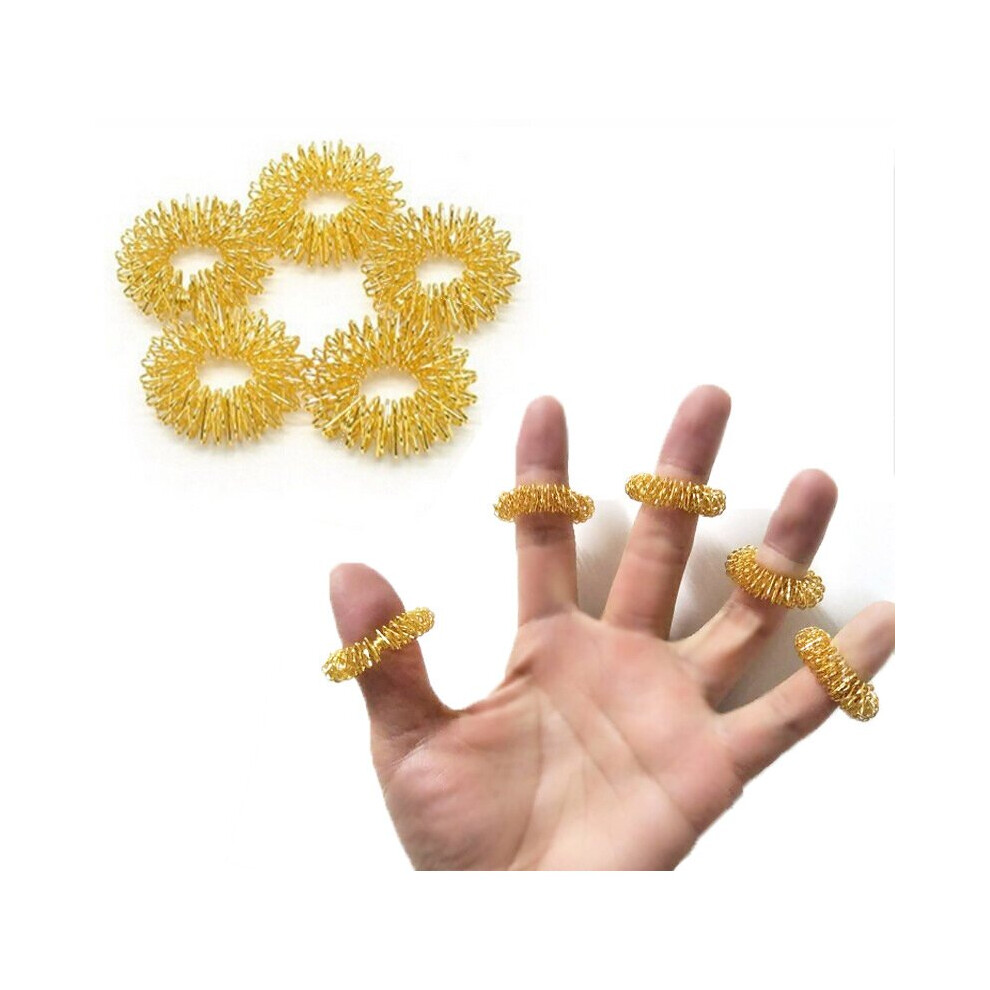 Dechoicelife (A-5Pcs - White) 5Pcs Finger Massage Ring Acupuncture Ring Health Care Body Massager Relax Hand Massage Finger Lose Weight Massage Hand Massager
